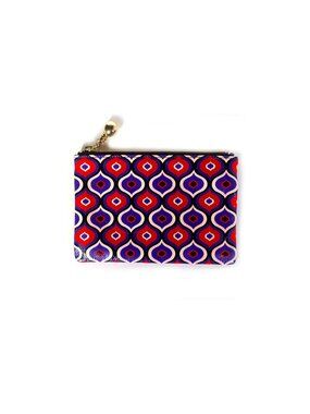 Halogen Mod Art Print Leather Card Purse Pouch